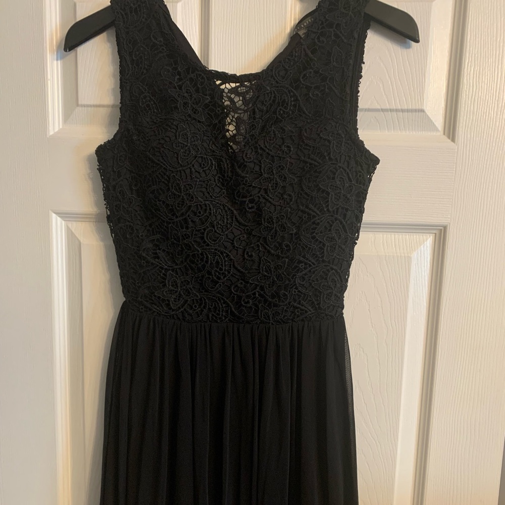 black lace dress